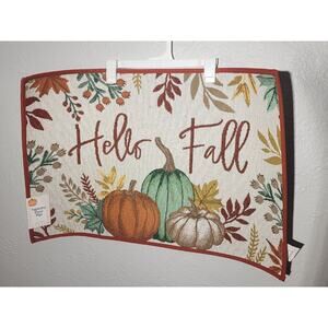 Perfect Harvest Tapestry Door Mat ~ Hello Fall 20" x 30" New